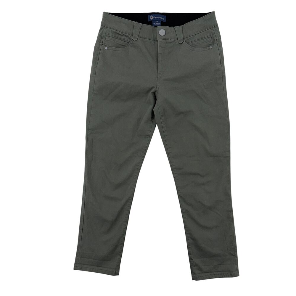 Democracy “Ab”solution Olive Green Pants Women’s Slim Stretch Utility Size 10